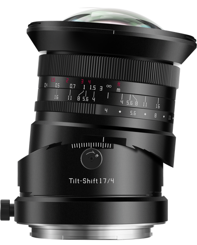 TTArtisan 17mm tilt-shift lens, angled view with shift applied