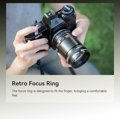 TTArtisan 100mm f/2.8 retro focus ring on an Asahi Pentax ES II camera