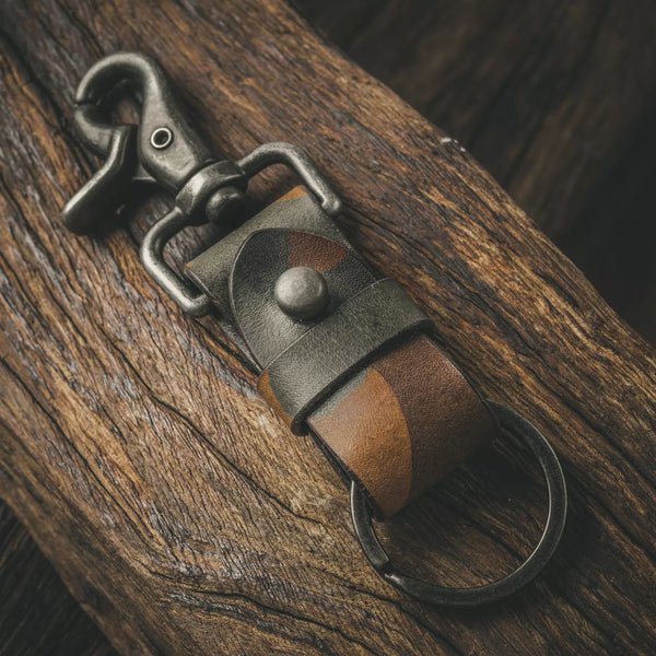 WOTANCRAFT Leather KEYCHAIN "Camo"
