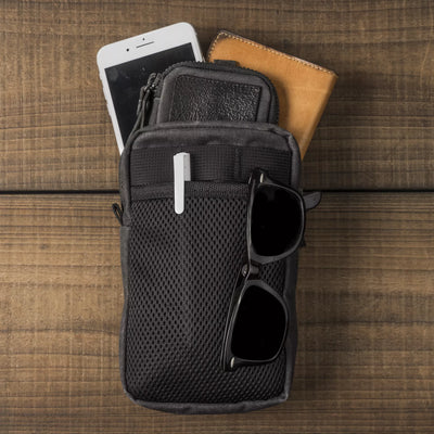 WOTANCRAFT External module - ZIPPER POUCH (Armor 9), Charcoal Black