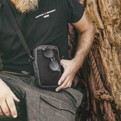 WOTANCRAFT External module - ZIPPER POUCH (Armor 9), Charcoal Black