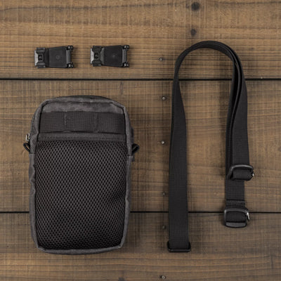 WOTANCRAFT External module - ZIPPER POUCH (Armor 9), Charcoal Black