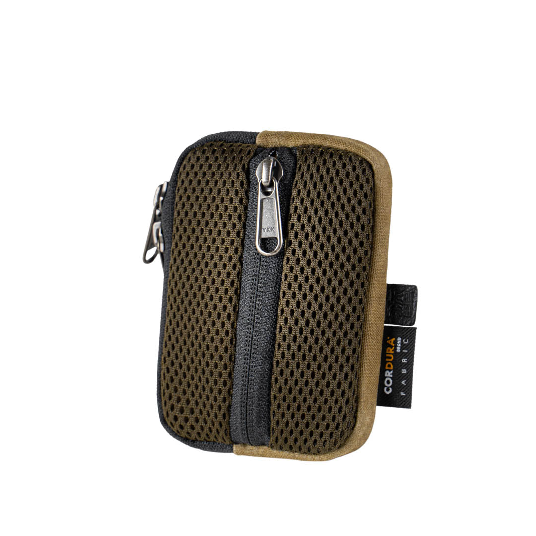 Wotancraft mesh coin pouch with zip, front view