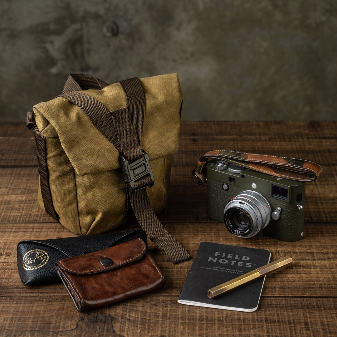 WOTANCRAFT Travel Camera Bag "PILOT" 2L, KHAKI BROWN