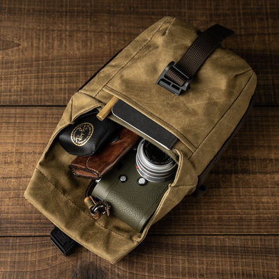 WOTANCRAFT Travel Camera Bag "PILOT" 2L, KHAKI BROWN