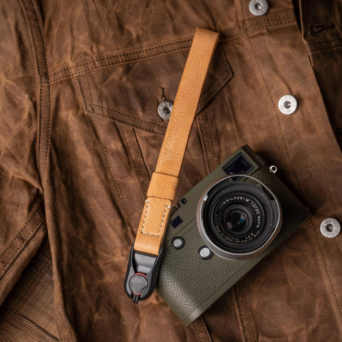WOTANCRAFT Full Leather WRIST straps - Peak Design clip (5 styles)