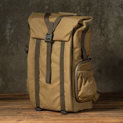 WOTANCRAFT Travel Camera Backpack "PILOT" 18L, KHAKI BROWN