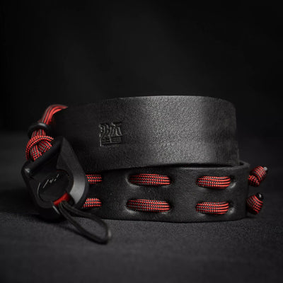 Wotancraft Parashooter Style 11 black leather strap with black quick-release clip