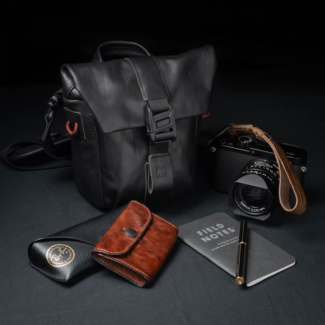 SALE ! WOTANCRAFT Travel Camera Bag "PILOT" 2L, FULL LEATHER