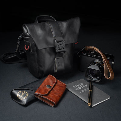 SALE ! WOTANCRAFT Travel Camera Bag "PILOT" 2L, FULL LEATHER