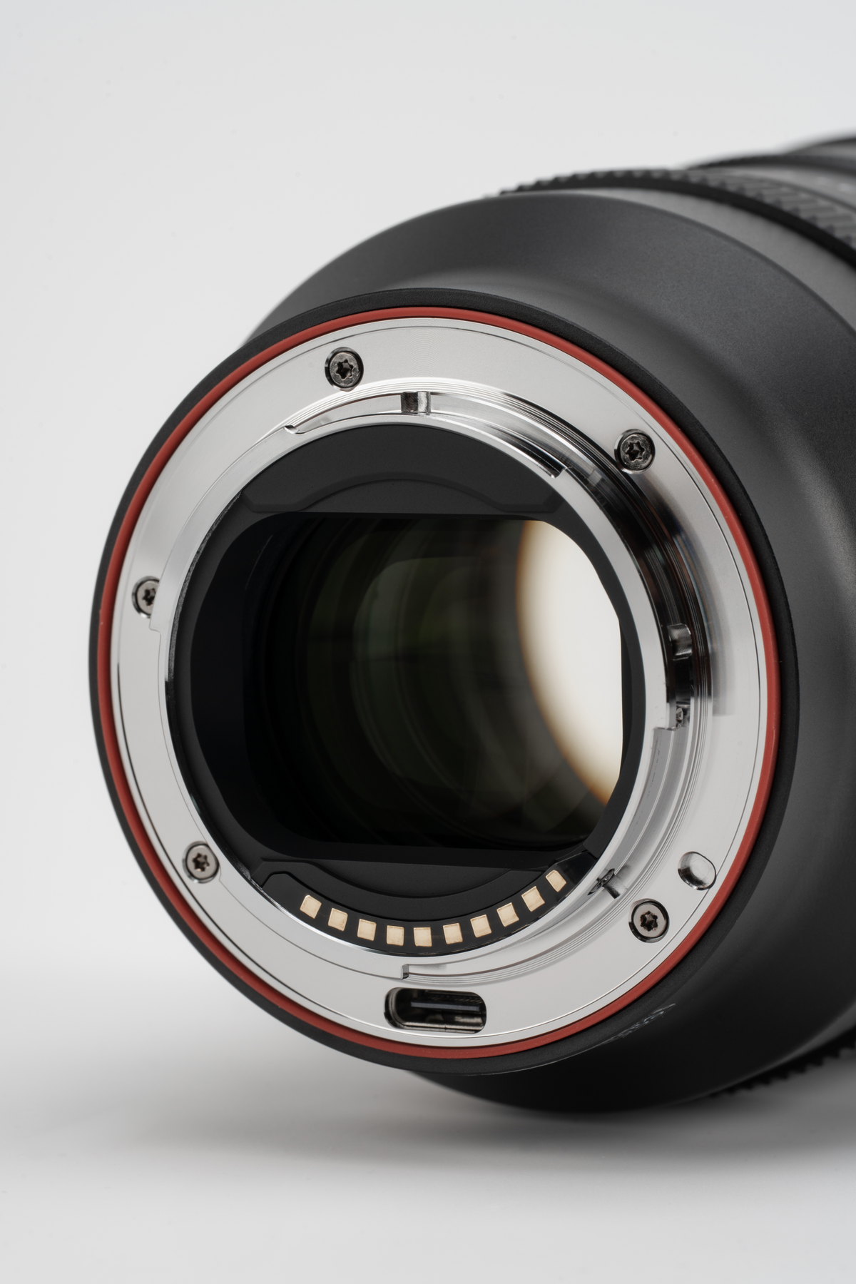 Viltrox AF 85mm f/1.4 Pro Sony E-mount rear view with metal mount and USB-C port