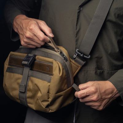 WOTANCRAFT Sling Bag "MINI RIDER" v2, 4.5L, Khaki Brown