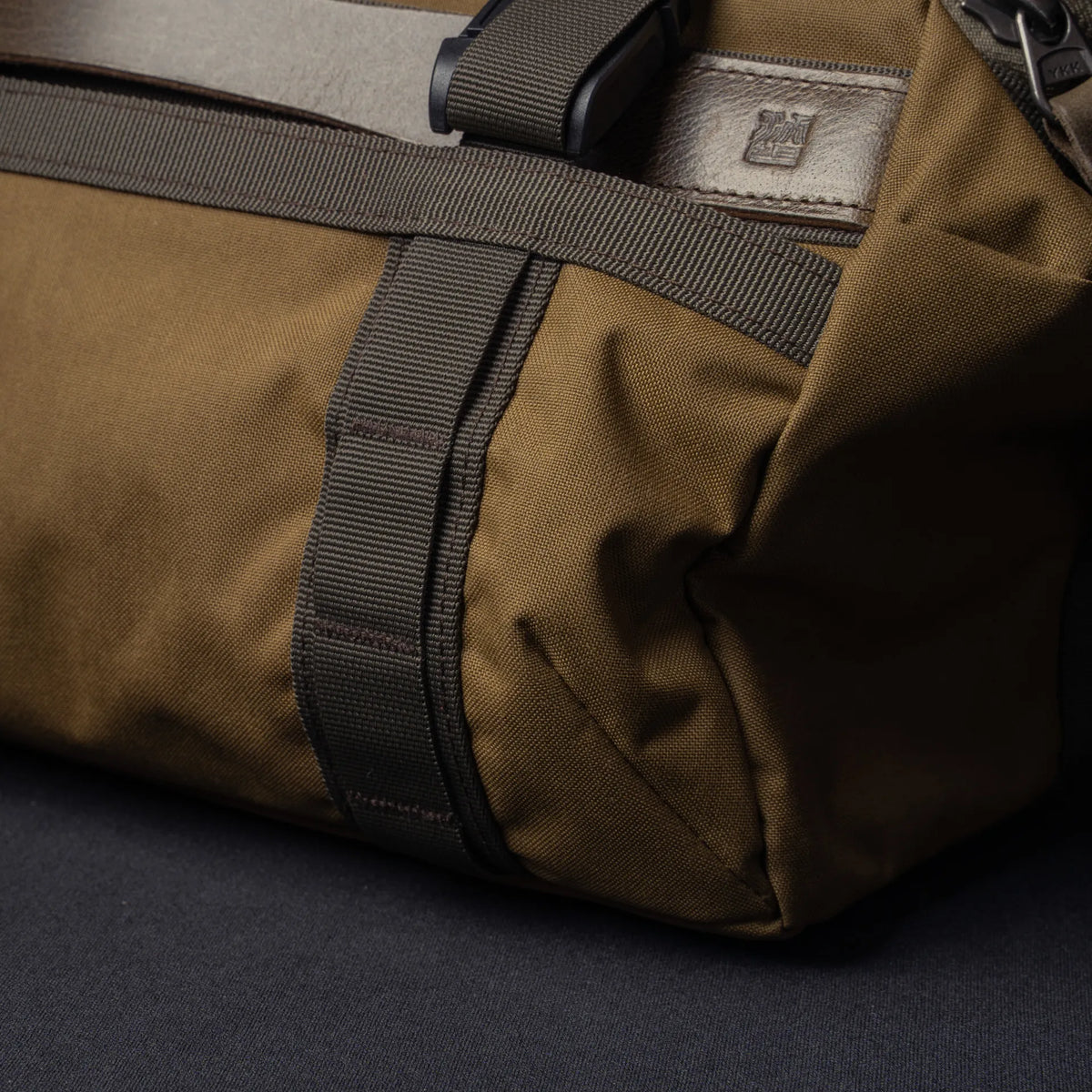 Wotancraft Easy Rider khaki Cordura fabric and webbing close-up