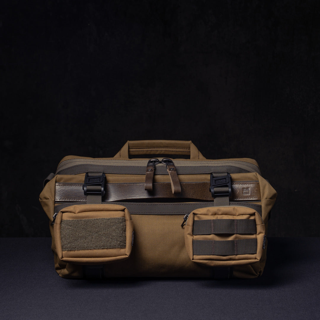 Wotancraft Easy Rider sling bag with two front accessory pouches