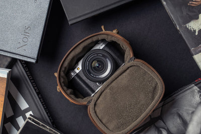 SALE ! WOTANCRAFT Portable Camera Pouch, BROWN LEATHER, ML size