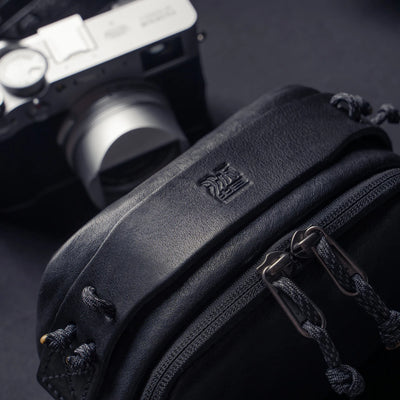 SALE ! WOTANCRAFT Portable Camera Pouch, BLACK LEATHER, Medium