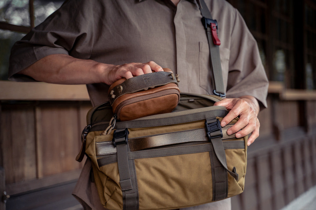 SALE ! WOTANCRAFT Portable Camera Pouch, BROWN LEATHER, ML size