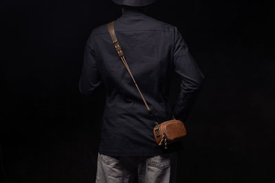 SALE ! WOTANCRAFT Portable Camera Pouch, BROWN LEATHER, ML size