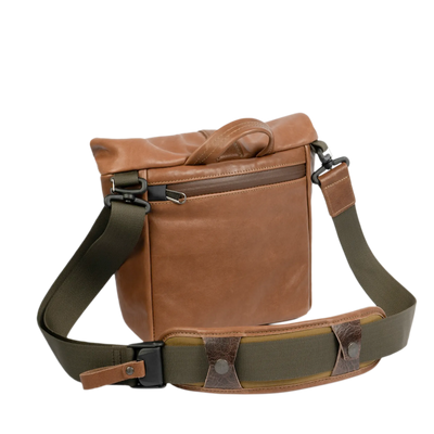 SALE ! WOTANCRAFT Travel Camera Bag "PILOT" 3.5L, FULL BROWN LEATHER