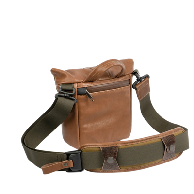 SALE ! WOTANCRAFT Travel Camera Bag "PILOT" 2L, FULL BROWN LEATHER