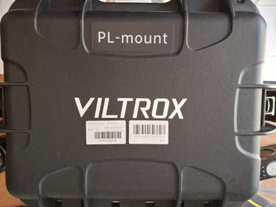 Viltrox PL-mount anamorphic lens hard case, closed, with product labels