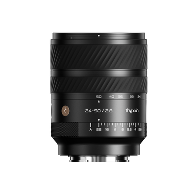 Thypoch Voyager AF 24-50mm f/2.8 full-frame autofocus zoom lens for Sony E-mount, front view