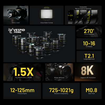 DZOFILM Vespid Prime full frame cine lens