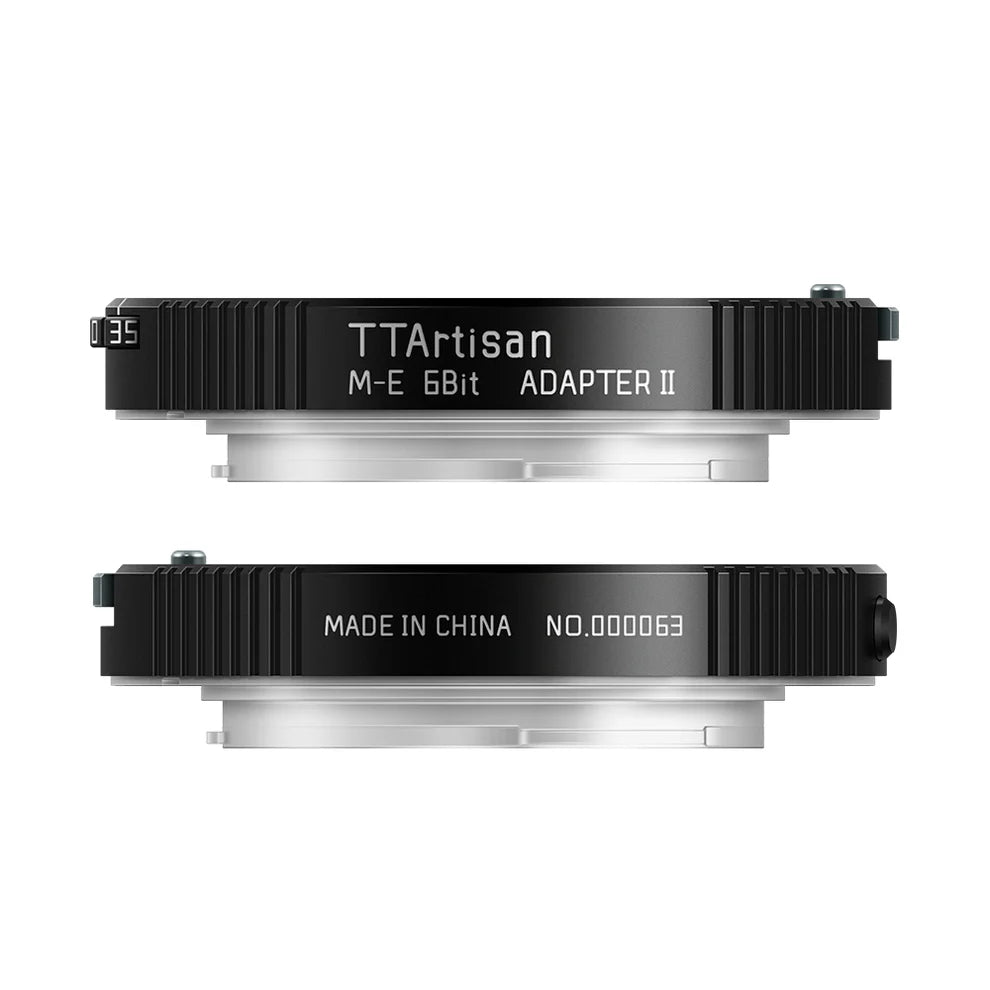 TTArtisan M-E 6-bit adapter II, front and back side views