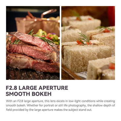 Grilled steak and sandwiches, f/2.8 bokeh food samples from the TTArtisan 100mm macro