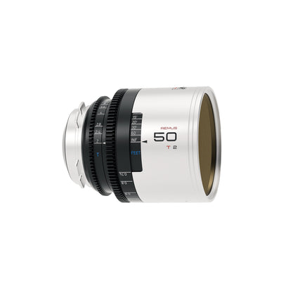 Blazar Remus 50mm T2 anamorphic lens, side view with front element