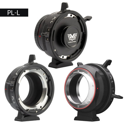 Viltrox Z-Move PL-L adapter for L-mount shown from three angles