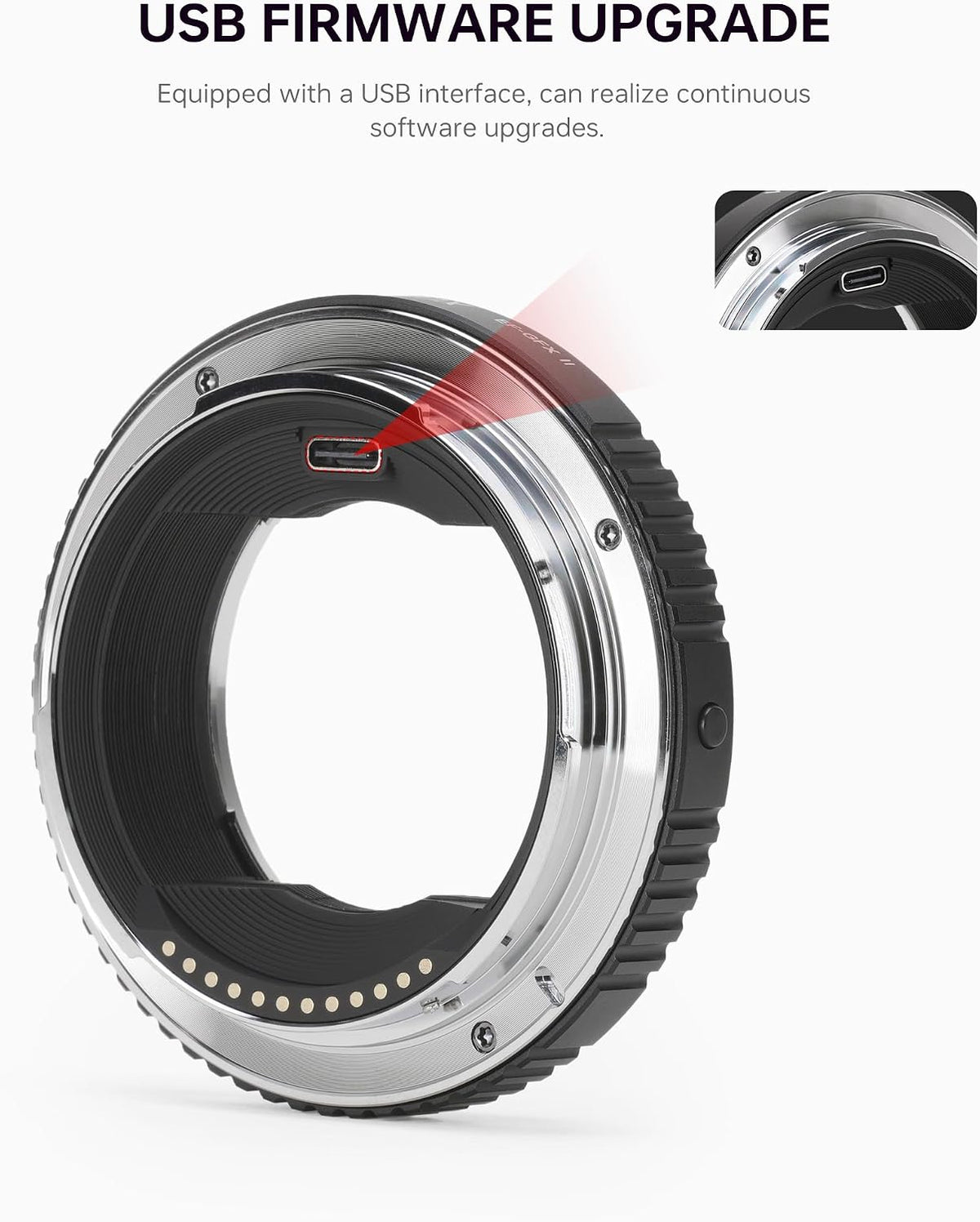 Viltrox EF-GFX II USB-C port for firmware upgrades