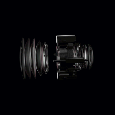 Viltrox AF 85mm f/1.4 Pro internal optics and VCM focus motor, exploded view