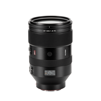 Viltrox LAB AF 135mm f/1.8 FE full-frame telephoto lens for Sony E-mount with LCD screen