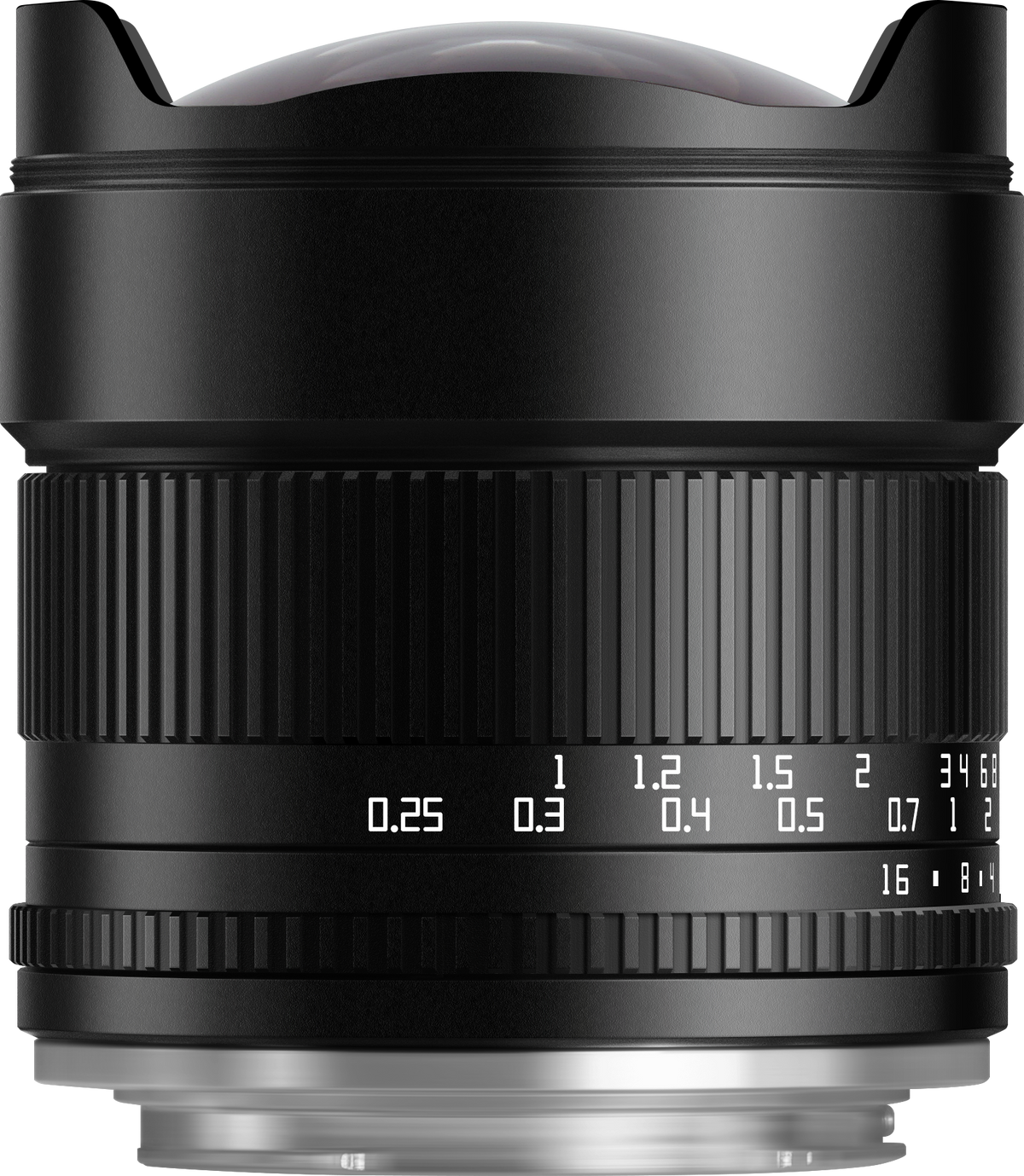 TTArtisan 10mm f/2 ultra-wide lens, side view with focus scale