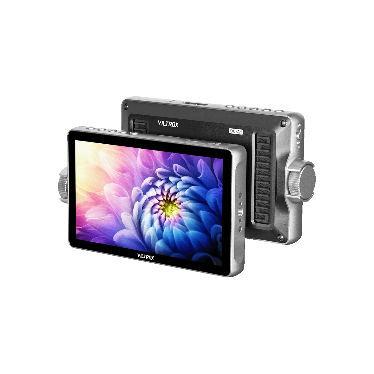 Viltrox DC-A1 7 inch 2800 nits ultra-bright touchscreen camera monitor, front and back