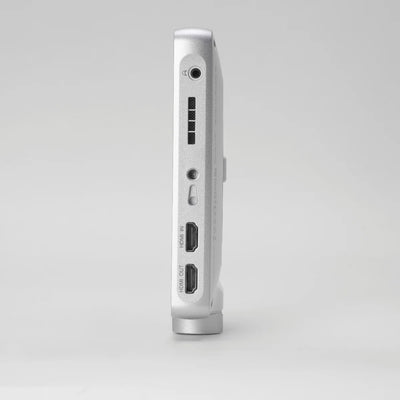 Viltrox DC-V1 white, side view with HDMI in and out ports