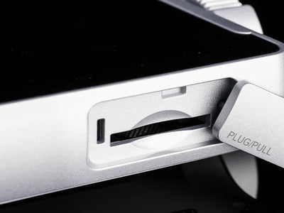 Viltrox DC-V1 white, close-up of SD card slot cover