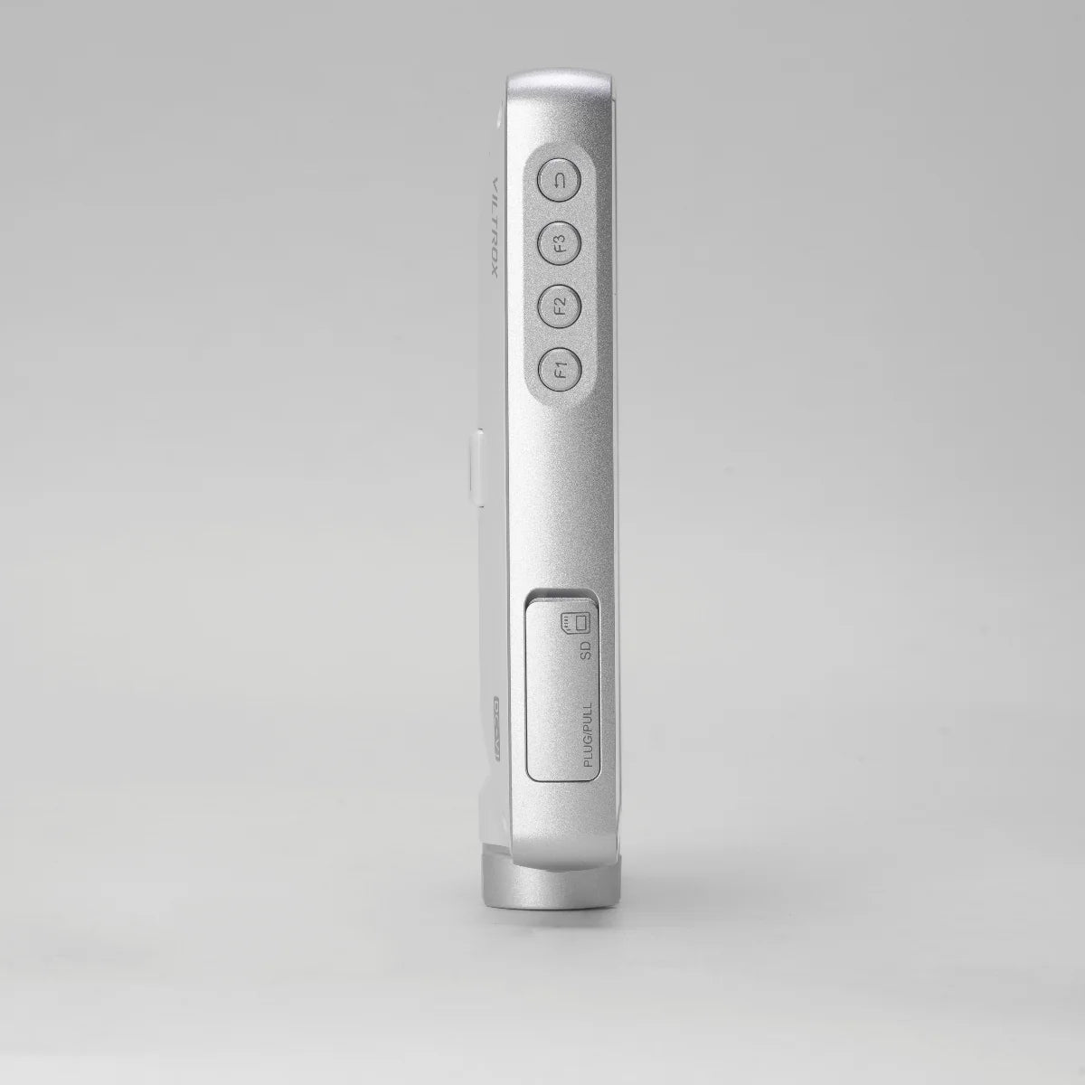 Viltrox DC-V1 white, side view with function buttons and SD card slot