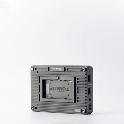 Viltrox DC-X monitor rear view with NP-F battery plate