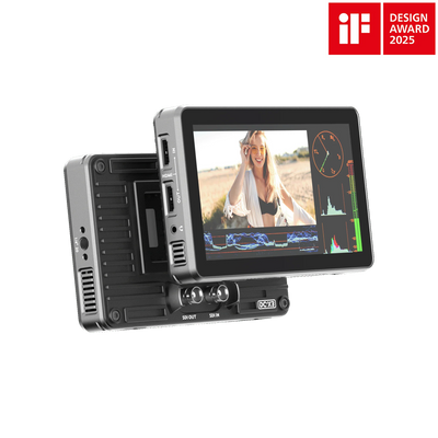 Viltrox DC-X3 6 inch monitor front and rear views, iF Design Award 2025