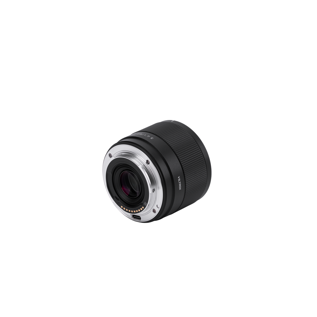 Viltrox Air AF 25mm f/1.7 E lens, rear view with mount contacts