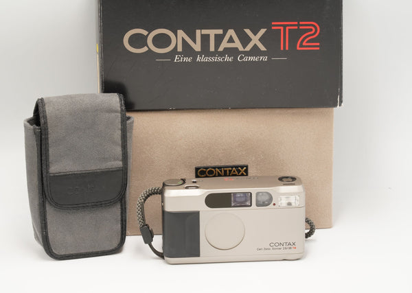 CONTAX T2 Point & Shoot with BOX, SILVER