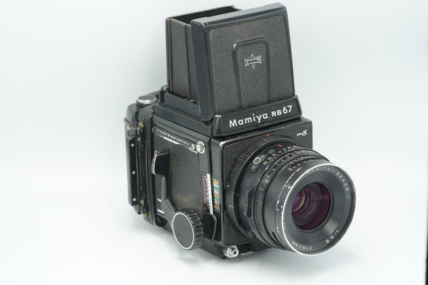 Mamiya RB67 PRO S, 90mm f3.8 lens & waist finder
