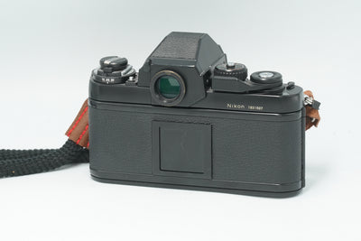 Nikon F3 black 35mm SLR, rear view with viewfinder eyepiece
