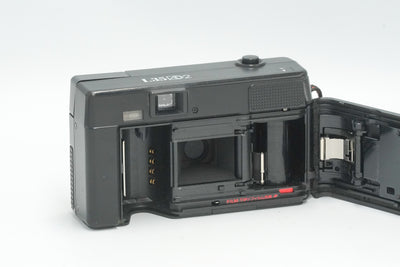 Nikon L35AD2 with the back open, showing the film chamber