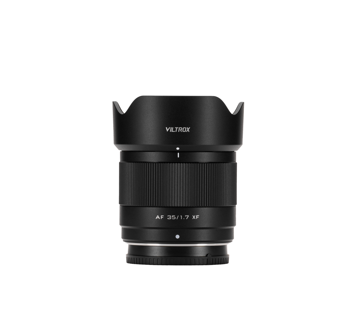 Viltrox Air AF 35mm f/1.7 XF APS-C autofocus lens for Fujifilm X-mount, with petal hood