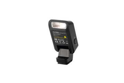 Viltrox Z2 mini TTL flash, angled front view