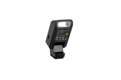 Viltrox Z2 mini TTL flash, front view on white