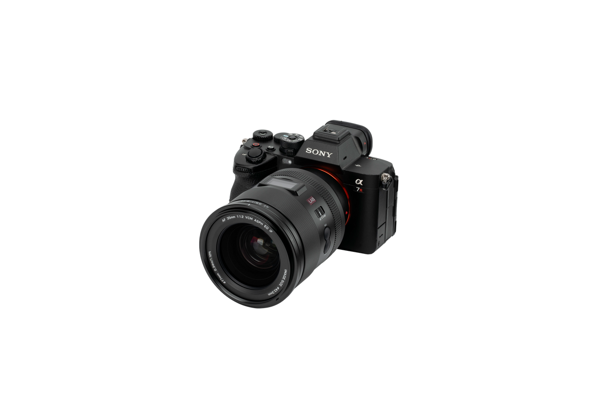 Viltrox LAB AF 35mm f/1.2 FE mounted on a Sony A7 camera